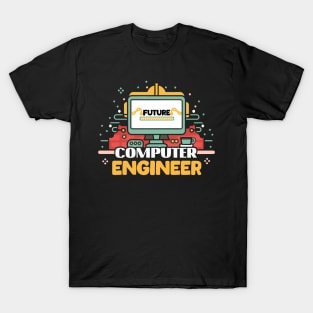 Computer Engineer Future Loading Retro Computer Gift T-Shirt